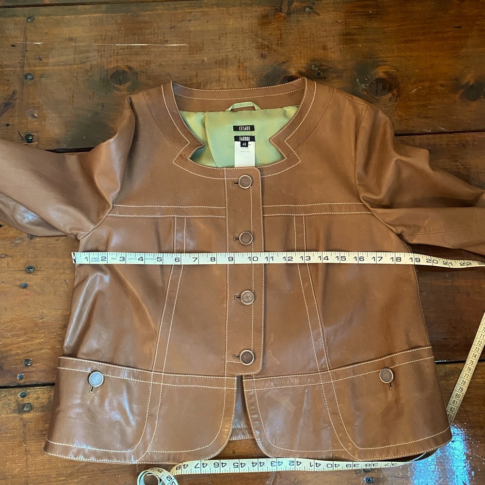 Cesare Fabbri leather Jacket - Size 46 - Picture 8 of 13